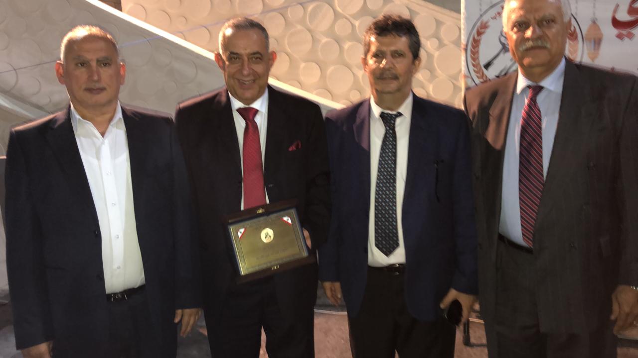 عبد الله عبد الحميد بين رفاق الدرب المهندس  مروان ضاهر والمناضلين يحيي المعلم ومأمون مكحل