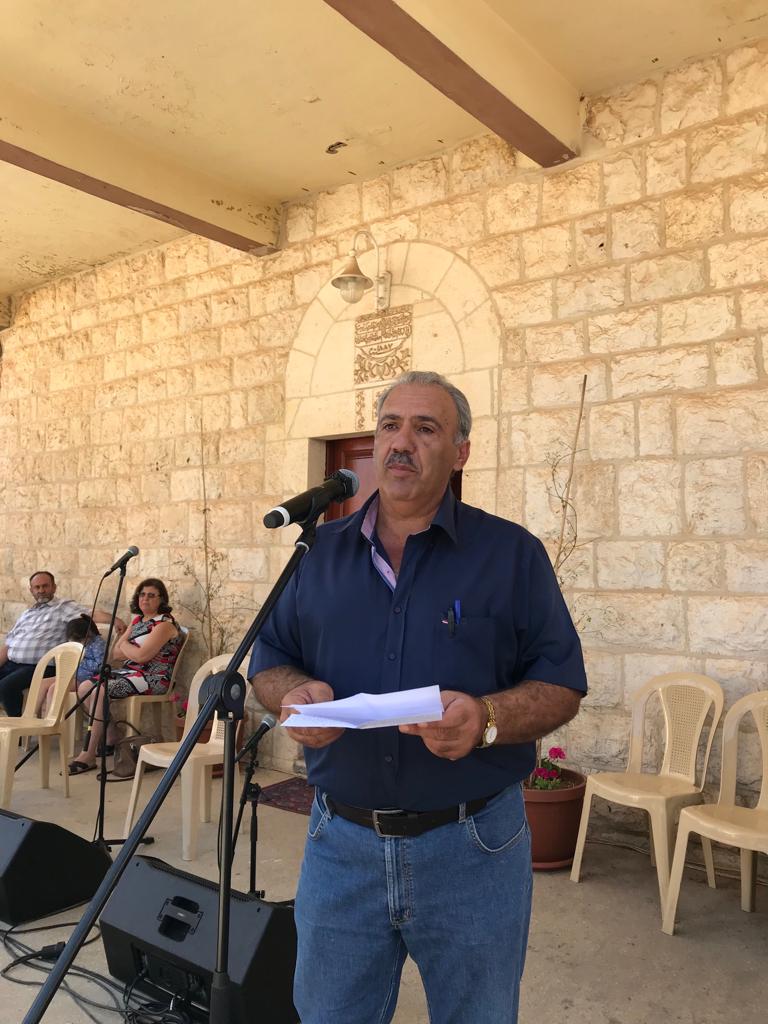 رئيس بلدية كفرمشكي كمال سيقلي يلقي كلمة