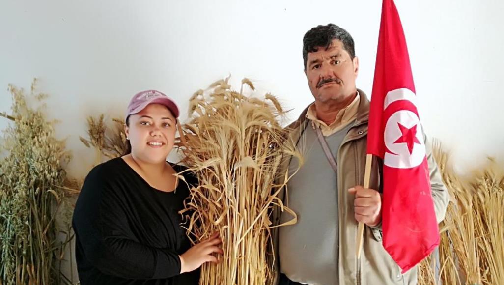 حسن شتيوي و المهندسة هاجر الشباح يحتفيان بحبة أبوبكر البركة ذات الـ 194 سنبلة 