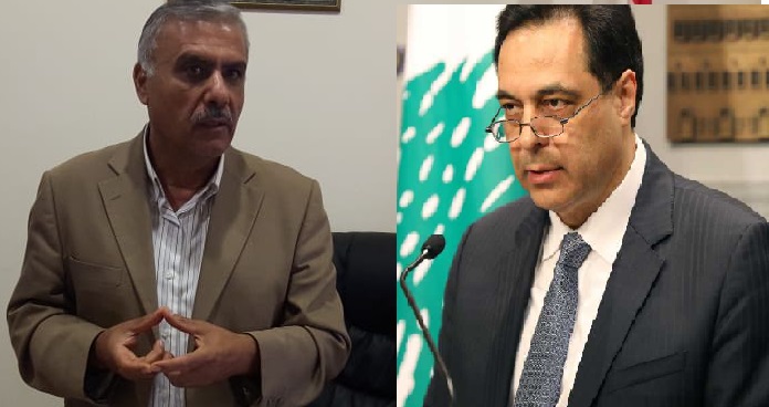 رئيس حكومة تصريف الأعمال الدكتور حسان دياب ومحافظ النبطية بالتكليف الدكتور حسن فقيه 