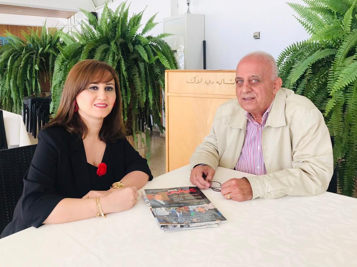 الشاعرة رانيا مرعي. مع الزميل فوءاد رمضان