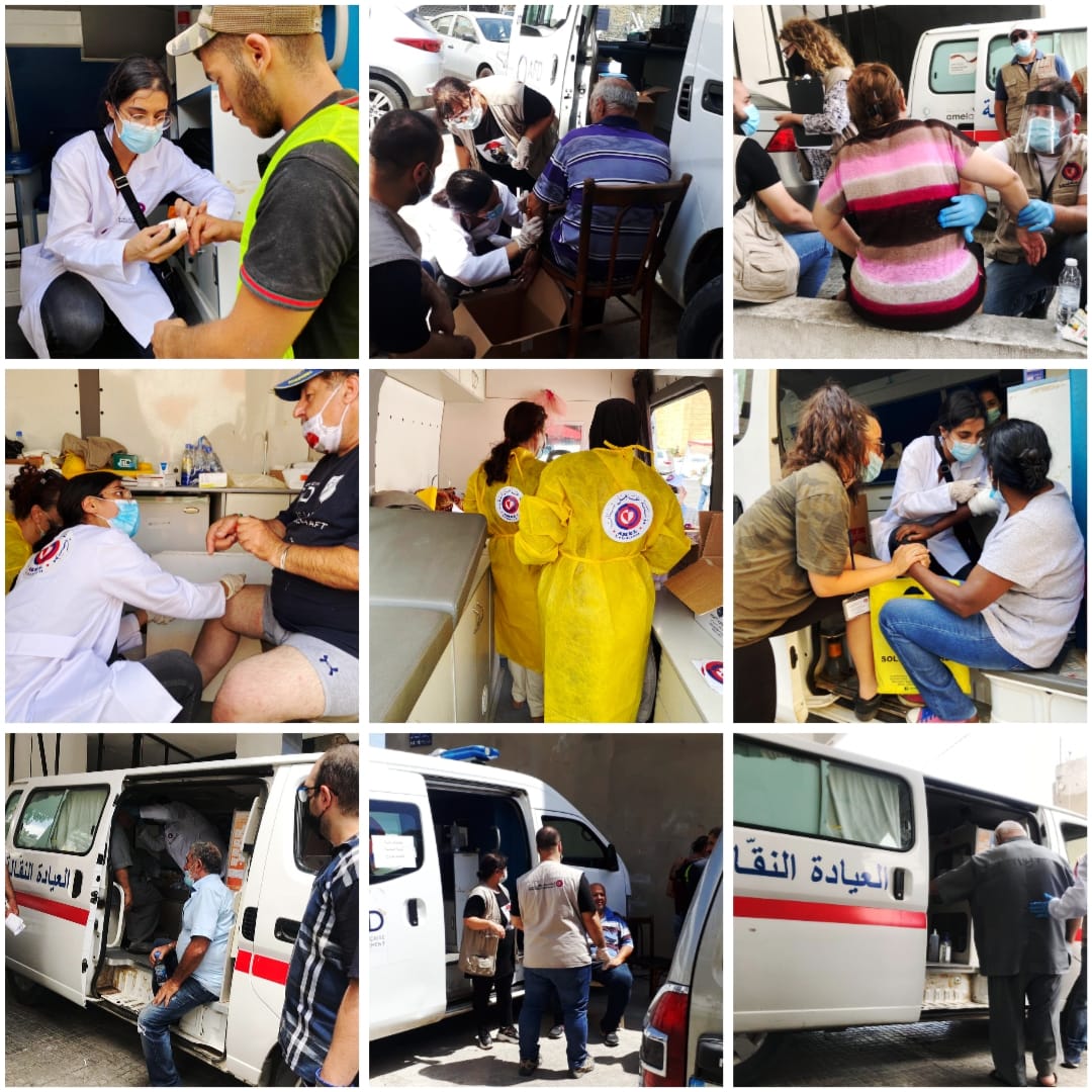 عيادات مؤسسة عامل النقالة تقوم بواجبها اليوم في منطقتي ساحة الشهداء والكرنتينا.