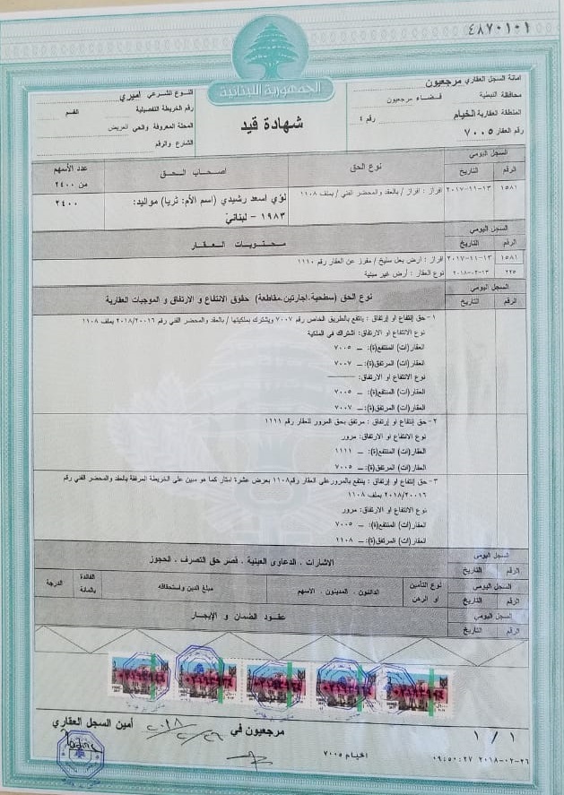 السند، 2400 سهم، بإسم مالك واحد