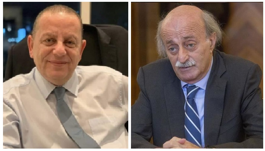 رئيس الحزب التقدمي الإشتراكي الأستاذ وليد جنبلاط ورجل العطاءات غسان شحادة قنتيس