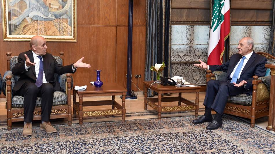 رئيس مجلس النواب نبيه برّي ولودريان.. فليستعد الجميع لفراغ طويل، ربما أطول مما اقتضاه وصول ميشال عون (Getty)