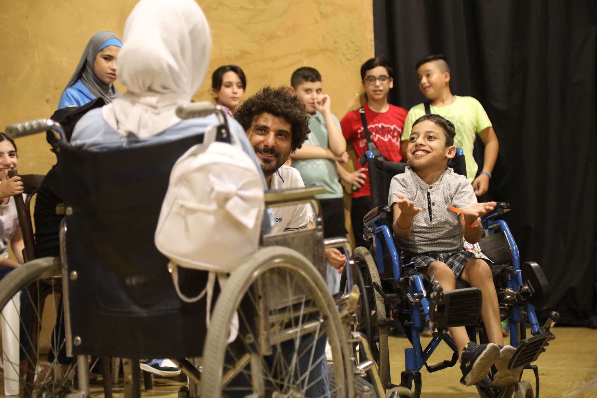 من الورشة التدريبية بالمسرح 