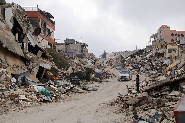 الدمار في بلدة عديسة (الصورة كامل جابر)