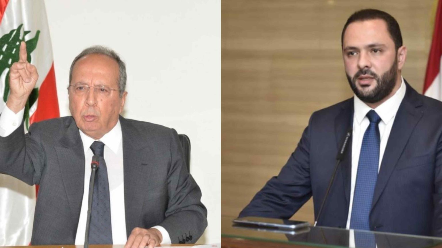 علي حجازي (يمين) وجميل السيد النائب الحالي 