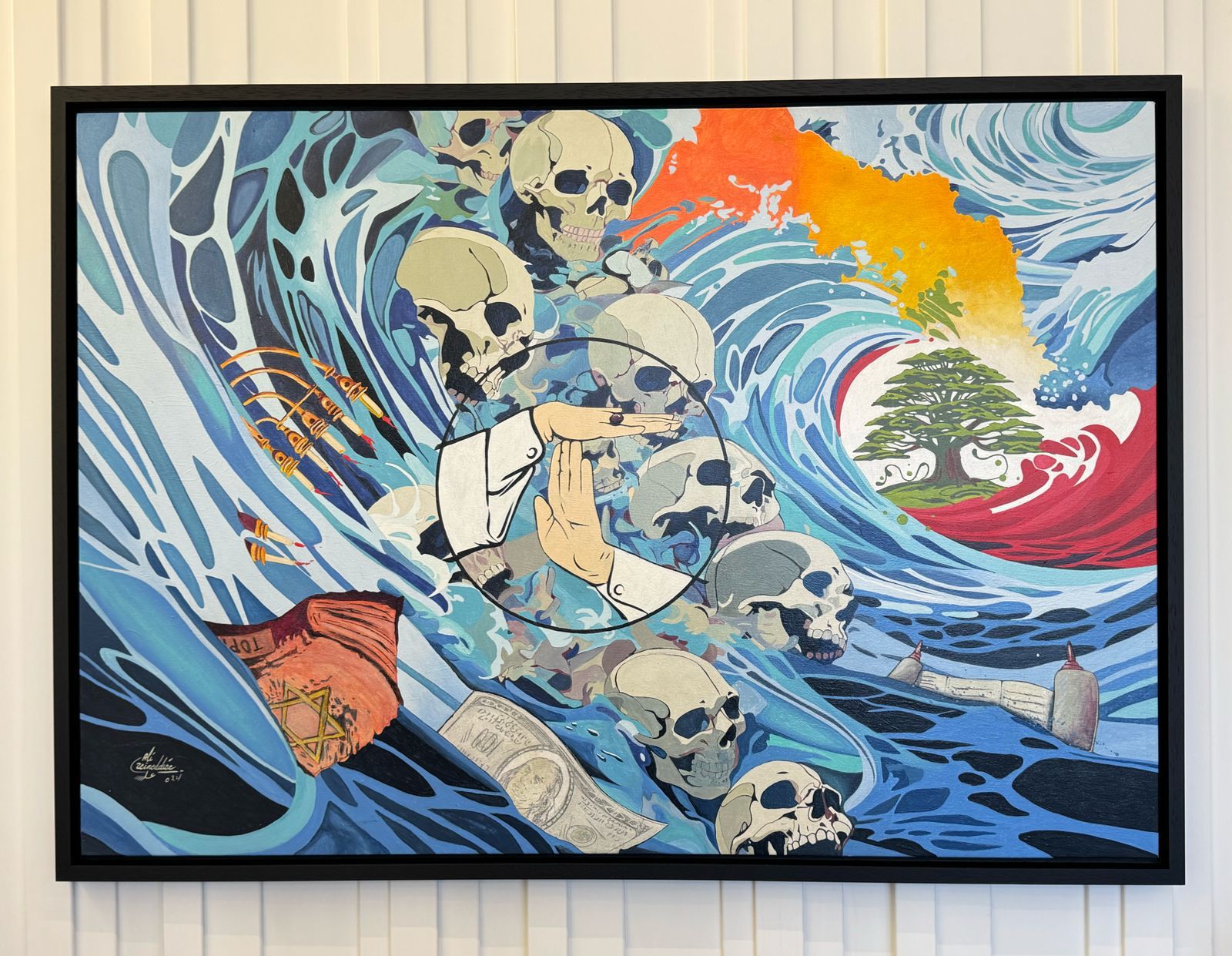 بعد عرضها في قصر الأونيسكو ببيروت، بيعت لوحة “إلى زوال” للفنان التشكيلي اللبناني \