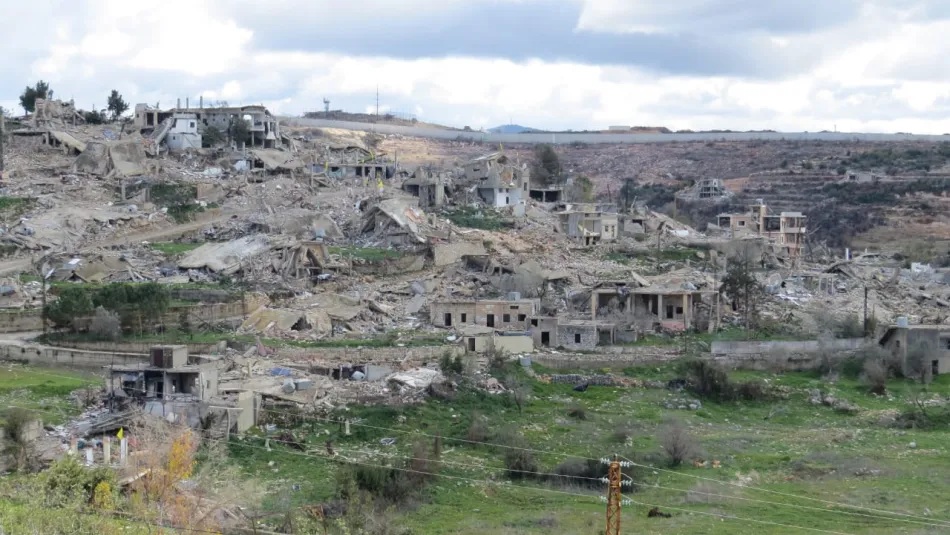 الدمار في بلدة راميا قضاء صور (حسين سعد)البلدة مدمرة بنسبة99 بالمئة، ولم يتمكن أحد من أبنائها الاستقرار فيها (حسين سعد)