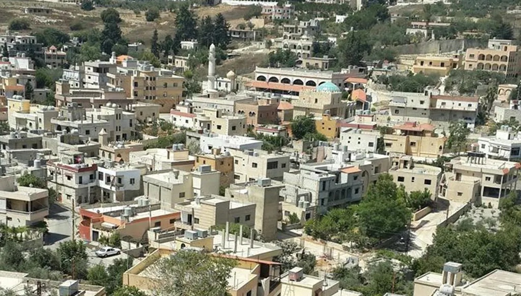 وسط بلدة عيناثا قبل التدمير
