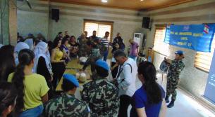 بالصور: حملة توعية للكتيبة الهندية في الماري عن الإسعافات الأولية