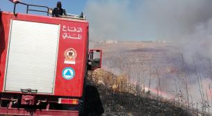 اندلاع حريق هائل على مثلث ديرميماس برج الملوك القليعة