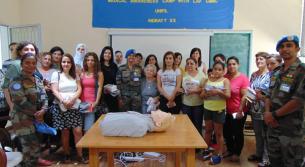 حملة توعية للكتيبة الهندية في كوكبا عن مبادىء الإسعافات الأولية