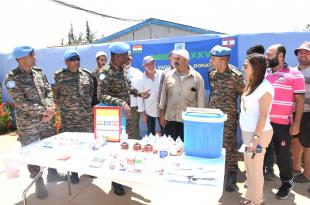 الكتيبة الهندية في اليونيفيل تواصل توزيع اللقاحات والأدوية البيطرية  لمربي الماشية في جنوب لبنان