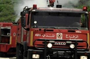 إصابة رئيس مركز الدفاع المدني في راشيا الفخار بحروق خلال مشاركته في إهماد حريق