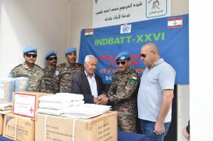 الكتيبة الهندية تواصل حملة التبرع بالأدوية لتعزيز الرعاية الصحية في جنوب لبنان