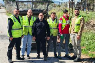 المباشرة بتصليح اعطال الكهرباء التي سببها القصف المعادي ليل امس على مثلث الخيام مرجعيون